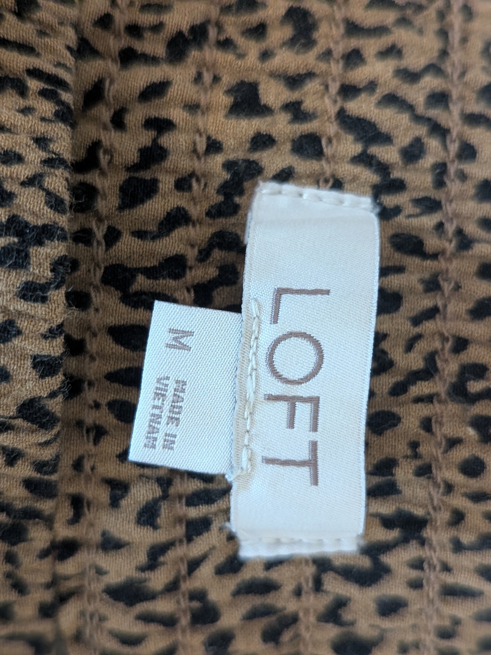 LOFT Leopard Print Midi Skirt - Brown and Black - Picture 7 of 8